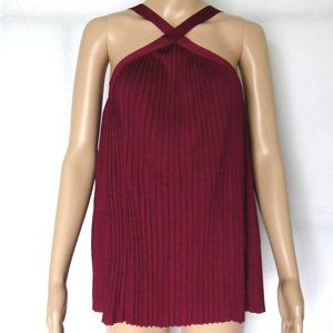 GUCCI Designer Pleated Top, fits M, purple, stretchy, NWT